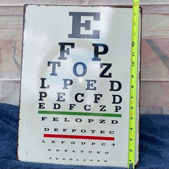 Lite metal wall sign of eye vision chart - Picture 4 of 4